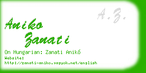 aniko zanati business card